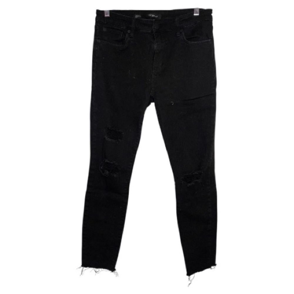 STS Blue “Ashley” l High Rise Black Distressed Skinny Jeans Raw Hem l Poshmark